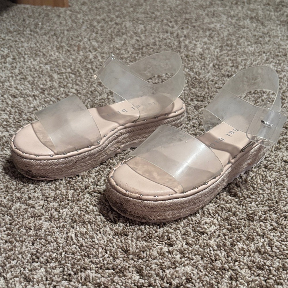 Gianni Bini Transparent Women's Platform Sandals